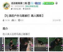 TL23975 滔滔】酒后户外马路被打路人围观31分钟